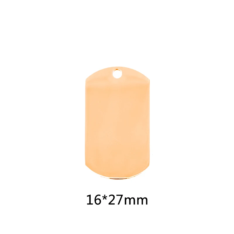 16x27rosegoldpendant Risul маленькая собака Очаровательная подвеска 16x27 мм Пустые идентификационные бирки для зеркало с принтом польский подвески из нержавеющей стали 50 шт - Окраска металла: 16x27rosegoldpendant
