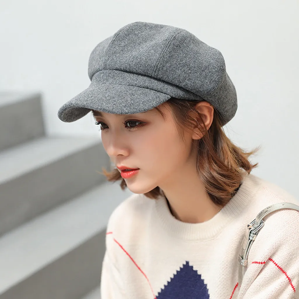 Женская шапка осень и зима теплая casquette Мода gorros mujer invierno шерсть берет живописца купол тренд шляпа капот femme hiver