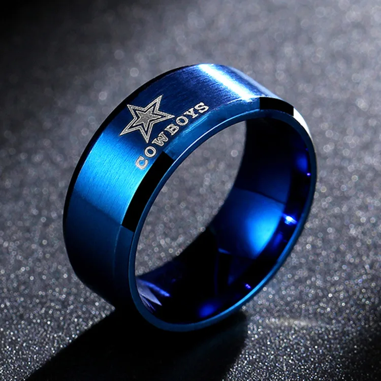 Европа и Америка поставка товаров Даллас Ковбой команда нержавеющая сталь кольцо мизинец кольцо Мужские кольца AliExpress горячая распродажа