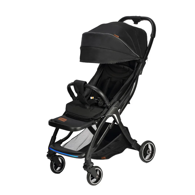 LeatherBlack IMBABY быстро складывающаяся детская коляска со съемным навесом, детская коляска, легкая детская коляска, детские автомобильные товары - Цвет: LeatherBlack