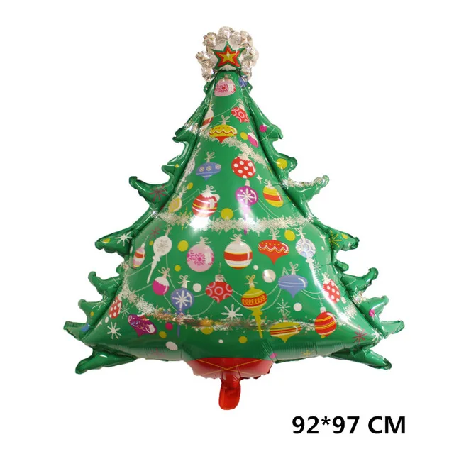 Merry Christmas Снеговик пожилой медведь фольгированные шары зеленая Рождественская елка Baloon deco noel вечерние декоративный воздушный шар Новогоднее украшение - Цвет: 1pc