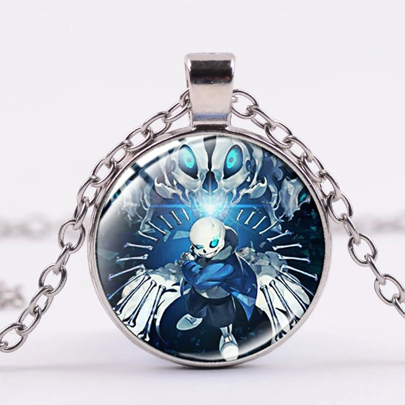 Style 7 SIAN новейший Undertale Sans подвеска в виде плаката модная игра Аниме Фигурка Косплей подвеска ручной работы стеклянный купол Seampunk цепь ювелирные изделия - Окраска металла: Style 7