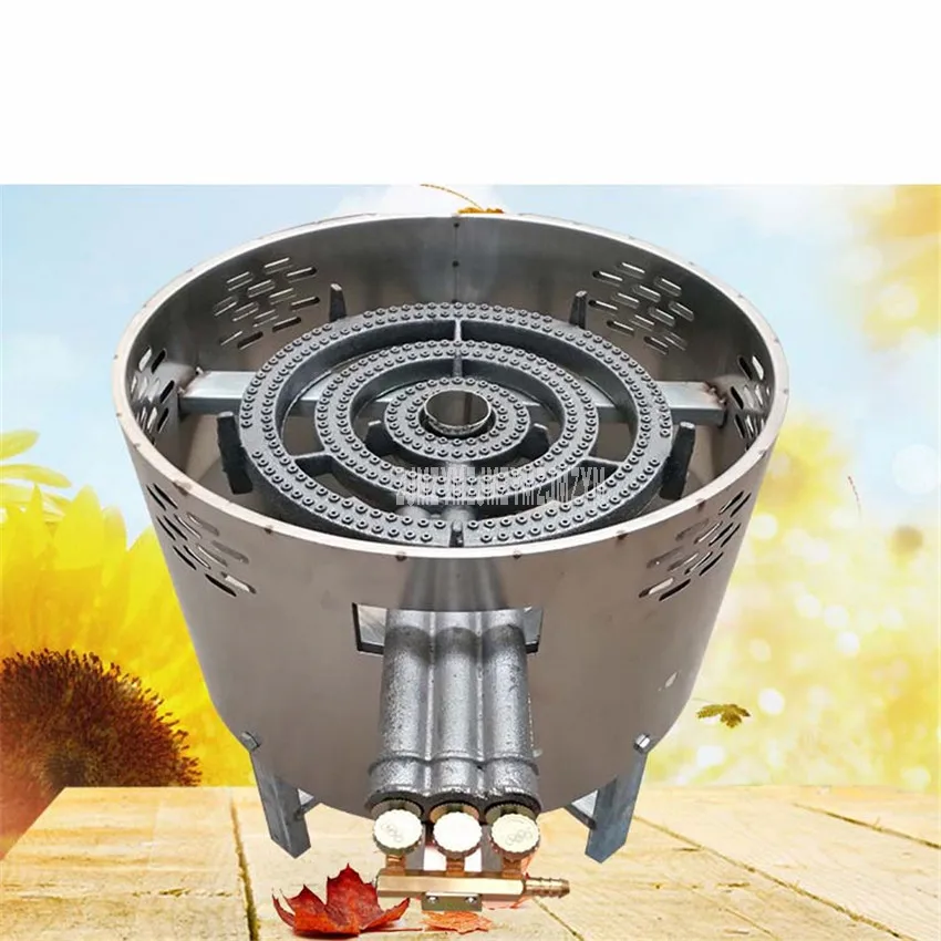 Multi-purpose Frying Stove Raw Iron Frying Pan Deep-Fried Dough Stick Making Stove Frying Dumpling Dough Gas Fuel Commercial Use