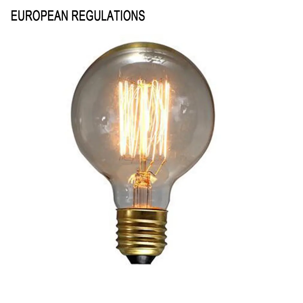 220V EU G125 винтажные Ретро лампы Эдисона, спиральный светильник ручной работы из стекла, промышленный стиль, Вольфрамовая лампа, подвесные лампы, светильник ing E27 - Испускаемый цвет: 220V EU