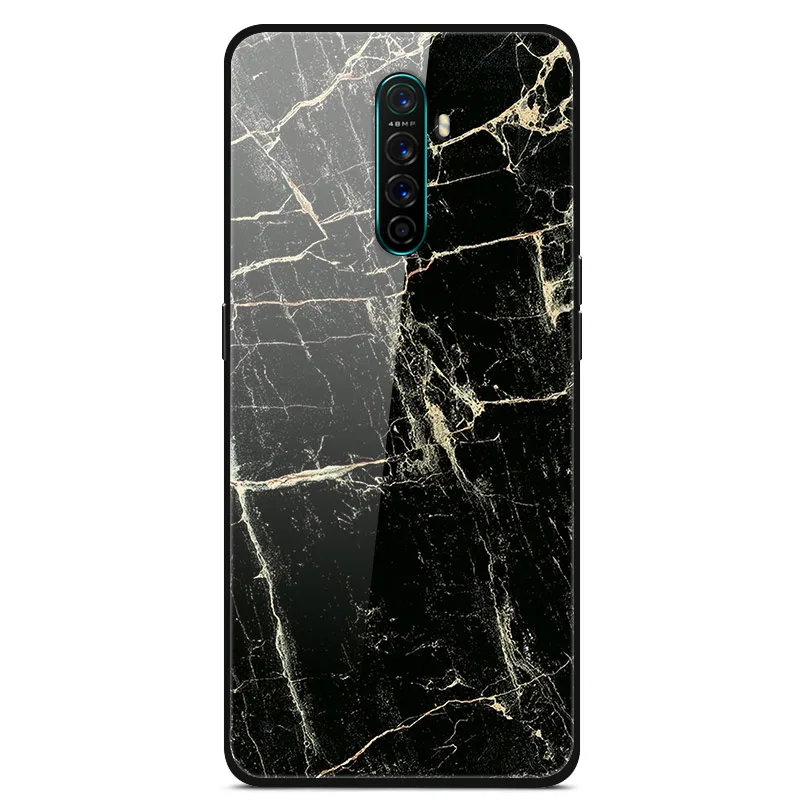 Для OPPO Realme X2 Pro Чехол из закаленного стекла чехол жесткая задняя крышка для телефона для OPPO Realme X2 Pro TPU бампер чехол s для RealmeX2 Pro - Цвет: 39