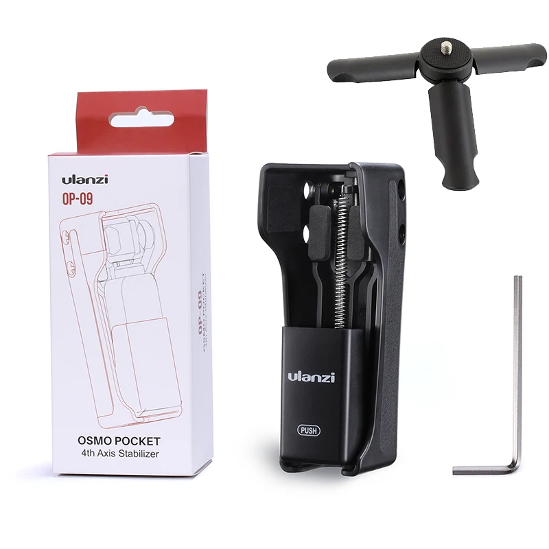 with mini tripod Ulanzi OP-9 4th Axi стабилизатор Ручка Рукоятка для DJI OSMO Карманный складной Z Тип стабилизатор кронштейн OSMO карманные аксессуары - Цвет: with mini tripod