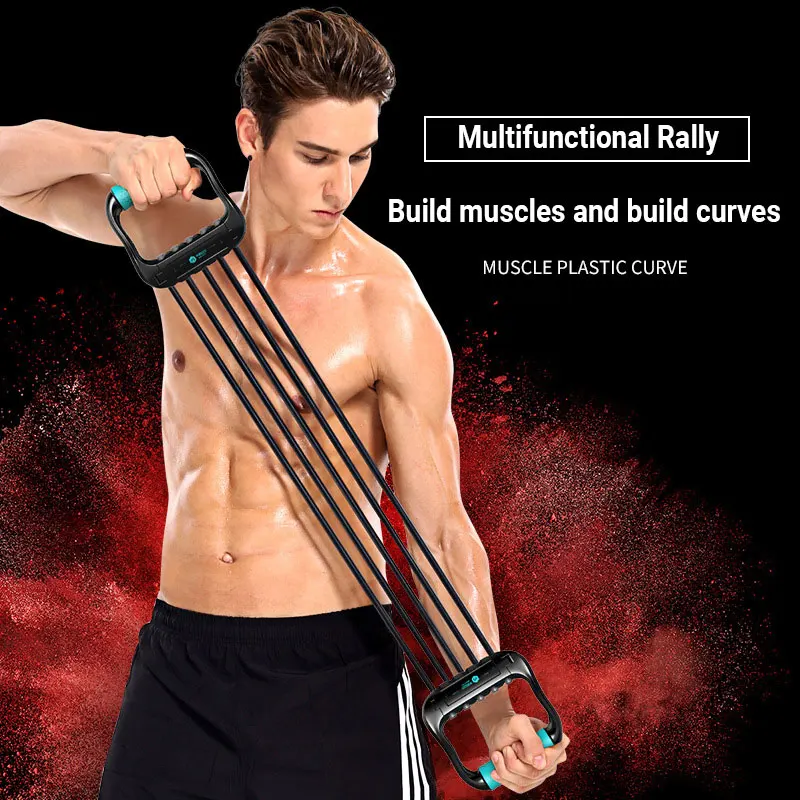 Adjustable Chest Expander Multifunction Elastic Cable Rope Home Gym