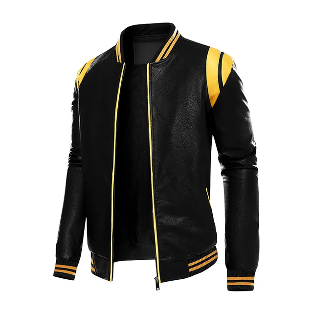 Chaqueta Biker Hombre Imitación Cuero - Motorcycle Leather Jacket Men  Design - Aliexpress