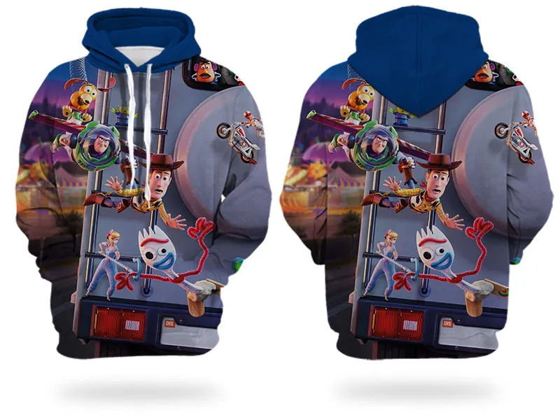 WHOSONG толстовка с 3d принтом популярная moive TOY STORY 4 модное пальто Одежда для родителей и детей детский пуловер