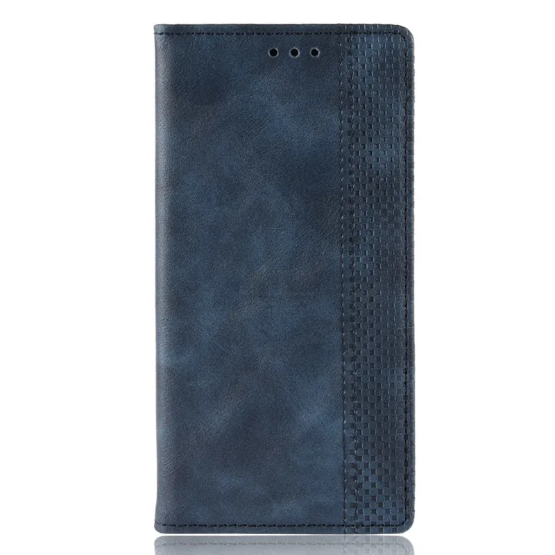 Для Oukitel C17/C17 Pro Чехол-книжка кошелек винтажный тонкий магнитная кожа флип-чехол Подставка для карт мягкий чехол роскошные сумки для телефона - Цвет: Deep Blue