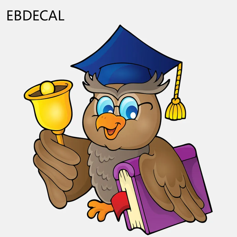 Ebdeckle Готовьтесь к классу колокольчик Сова учитель для Авто/бампер/окно/наклейка