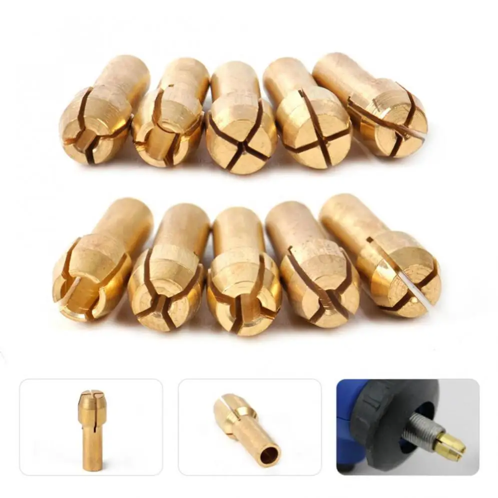 5/7/10pcs Drill Chuck Collets Set of Quick Chuck  0.5 0.8 1.0 1.2 1.5 1.8 2.0 2.4 3.0 3.2mm Set Fit Nut Mini Tools