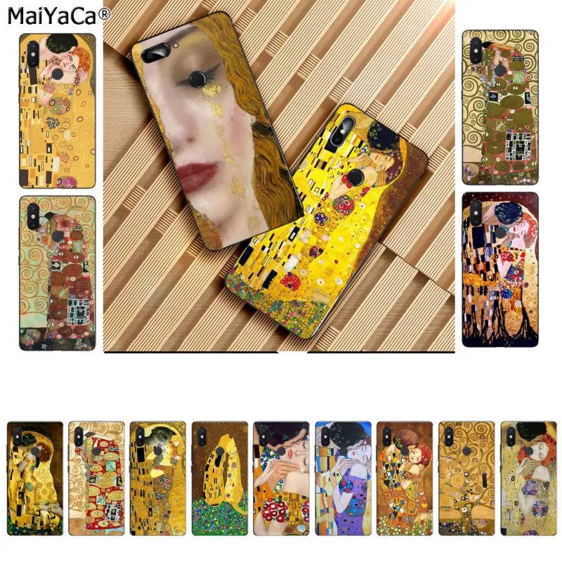 MaiYaCa the kiss Gustav Klimt DIY чехол для телефона с рисунком Xiaomi 8 9 se Redmi 6 pro 6A 4X 7 note 5 |