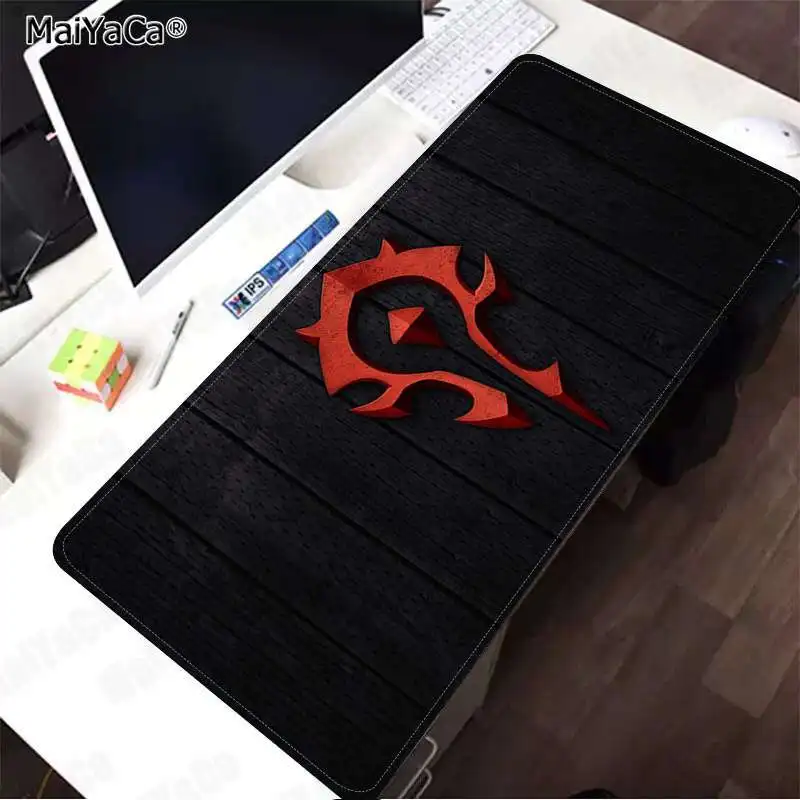 Lock Edge 30x80cm MaiYaCa World of Warcraft логотип DIY дизайн игровой с узором коврик для мыши скорость/Управление версия большой игровой коврик для мыши - Цвет: Lock Edge 30x80cm