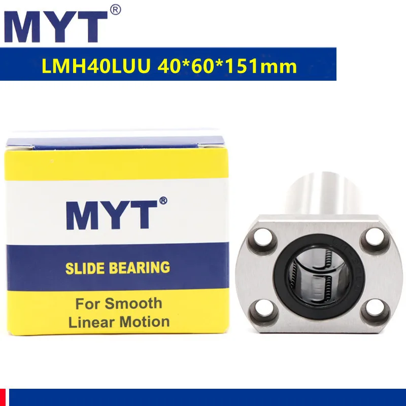 

MYT high precision LMH40LUU long oval flange linear bearing bushing LMH40L for CNC Router 3d printer 40mm shaft 40*60*151 mm