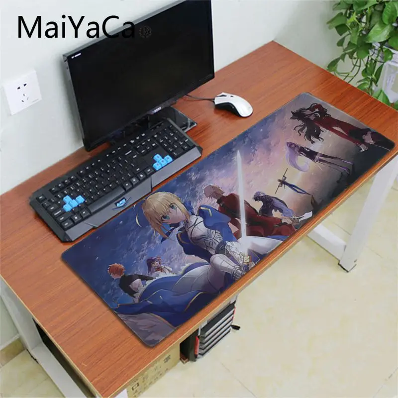 MaiYaCa Fate Stay Night Настольный коврик, игровой коврик для мыши, большая рекламная акция, игровой коврик для мыши для России, xl, клавиатура, ноутбук, ПК, ноутбук, Настольный коврик