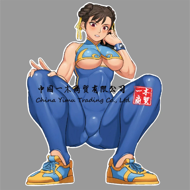 Parabrisas trasero Chun Li Street Fighter Ecchi Hentai calcomanía Sexy chica Anime|Pegatinas para coche| - AliExpress