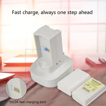 

Dual Charger Charging Dock Station with Rechargeable Battery US/EU Plug Power Cord for X-box 360 Game Controller Accessories