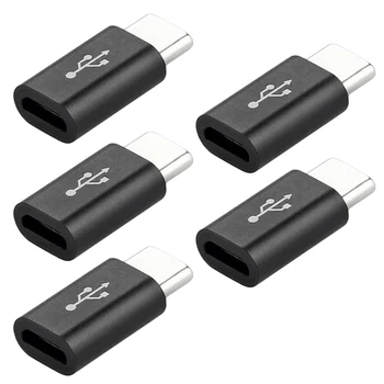 

5 PCS Mini Exquisite Micro To USB-C Type-C USB 3.1 Data Charging Mobile Phone Adapter Converter Mobile Phone Accessories TSLM2