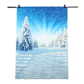 

5x7ft Winter Photography Backdrops White Freeze Snow Photo Backdrop for Children Background