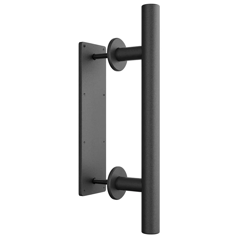 

Carbon Steel Sliding Barn Door Handle Wooden Door Handle Black Door Handle for Interior Door Handle