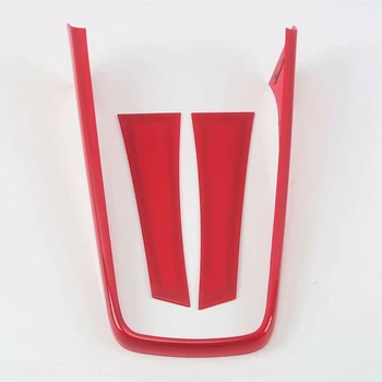 

ABS Red Carbon Fiber Grain Gear Panel Decoration Cover for 2018 2019 2020 Porsche Cayenne 9YA Car Accessories