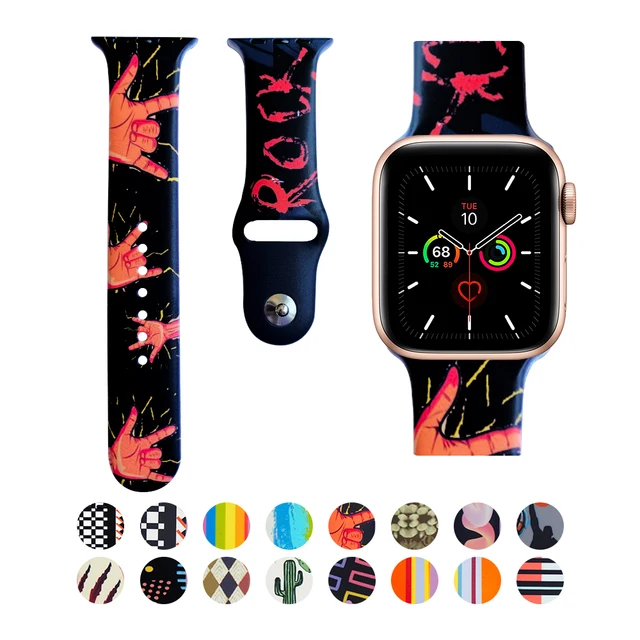 Akatsuki Sun-flower Cactus Akira For iwatch Apple Watch Strap Silicone Band Replacement 38mm 40mm 42mm 44mm Series 3 4 5 6 7 SE 11