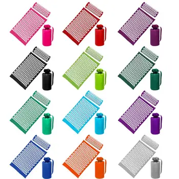 

12 Sets Massager Cushion Acupuncture Relieve Stress Back Pain Mat/Pillow Rose Spike Massage And Relaxation Head Neck Foot Yoga
