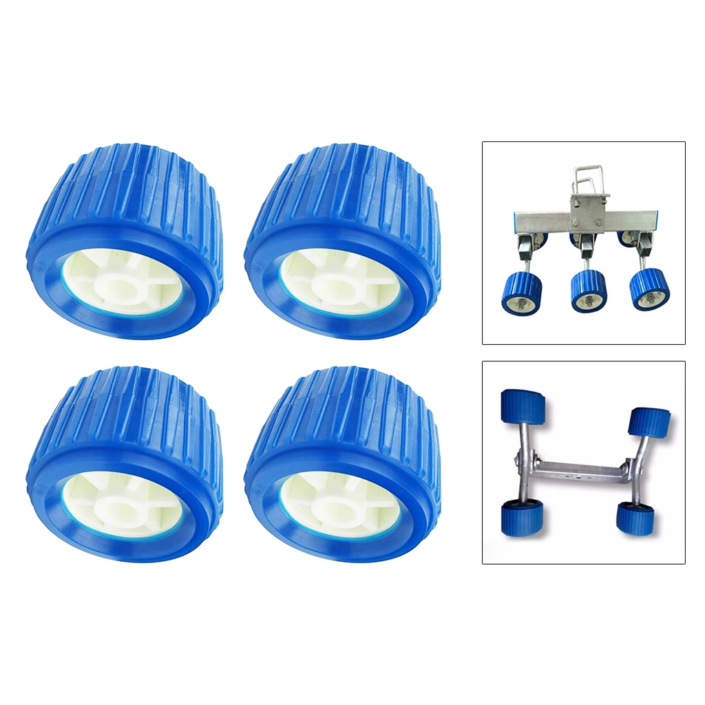 4x Boat Trailer Roller Inflatable Ribbed Wobble Roller 110x75x19mm New