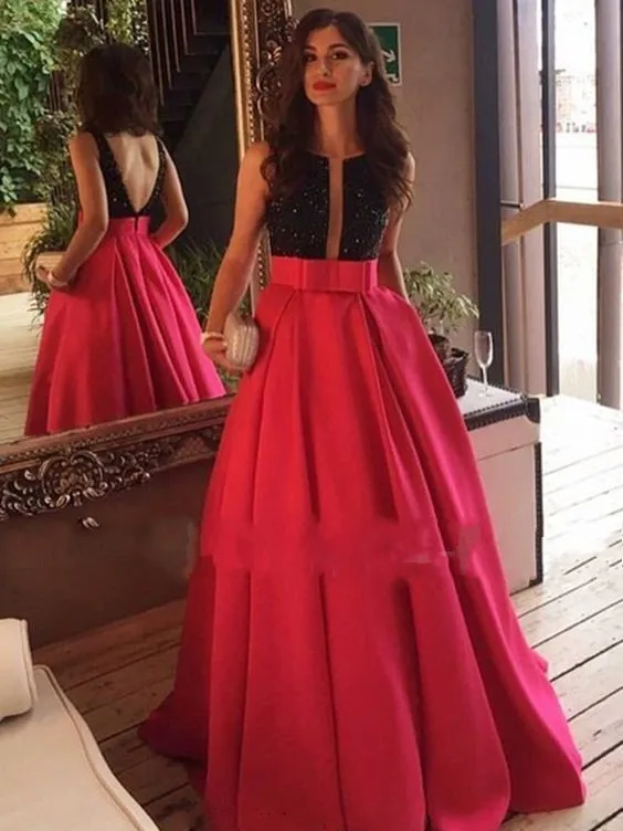 Vestidos de fiesta de noche новое черное платье трапециевидной формы с блестками для выпускного вечера сексуальное длинное атласное вечернее платье с карманами - Цвет: same as photo