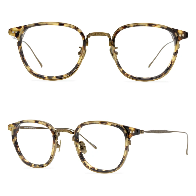 

Personalized literary round plate metal full frame glasses men and women flat glasses 7285