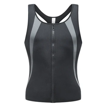 

Sports Men's Clothing Running Fitness Men Waist Vest for Weightloss Hot Neoprene Corset Body Shaper Zipper Tank Top Outdoor