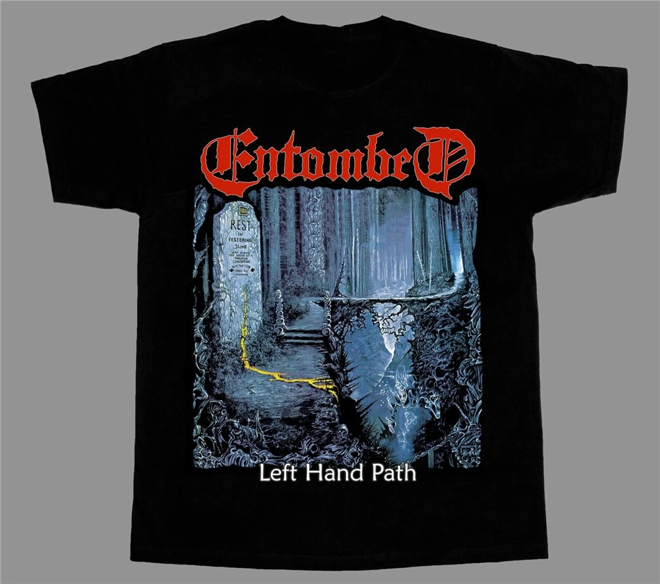 Entombed-Левая Рука тропинка-Футболка-металлические Thrash Slayer Carcass Venom для молодежи