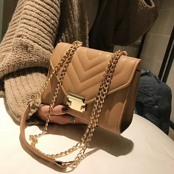 

New texture small bag female 2020 new Hong Kong style retro small square bag chic chain wild shoulder messenger bag