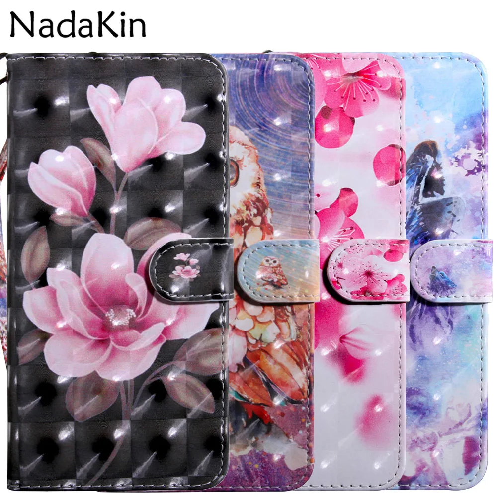 

3D Painted Flip Book Luxury Leather Case Wallet Shell Cover For Google Pixel 3A With Lanyard Strap for Pixel 3A XL