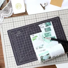 A4/A5 двухсторонняя разделочная доска ПВХ ручная счетная доска Diy подкладка для ножа Мини Прозрачная самовосhealing вающаяся разделочная доска 1,5 мм