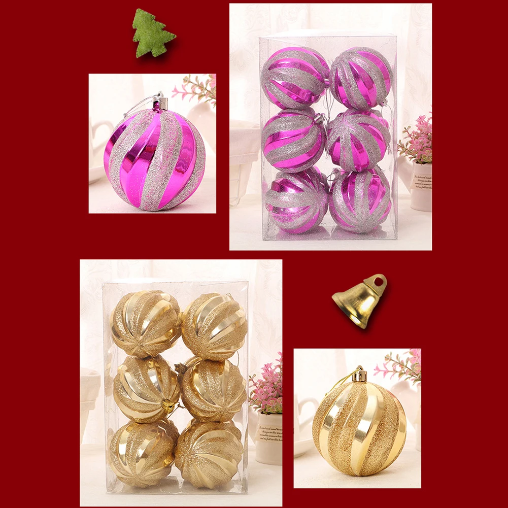 12PCS Christmas Baubles Ball Tree Ball Decorations for DIY Xmas Party Wedding Hainging Balls Party Garden Tree Decorative Ball