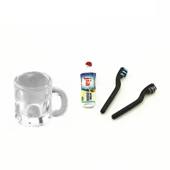 

1:12 Cute Dollhouse Miniature Mini Cup Toothpaste Toothbrush
