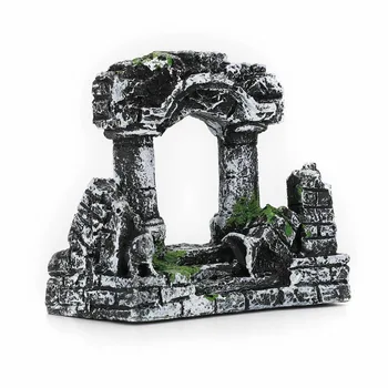 

Double column Resin Rome Square Stone Pillars Aquarium Landscaping for Fish Tank Ornament Decoration Landscap Decorative