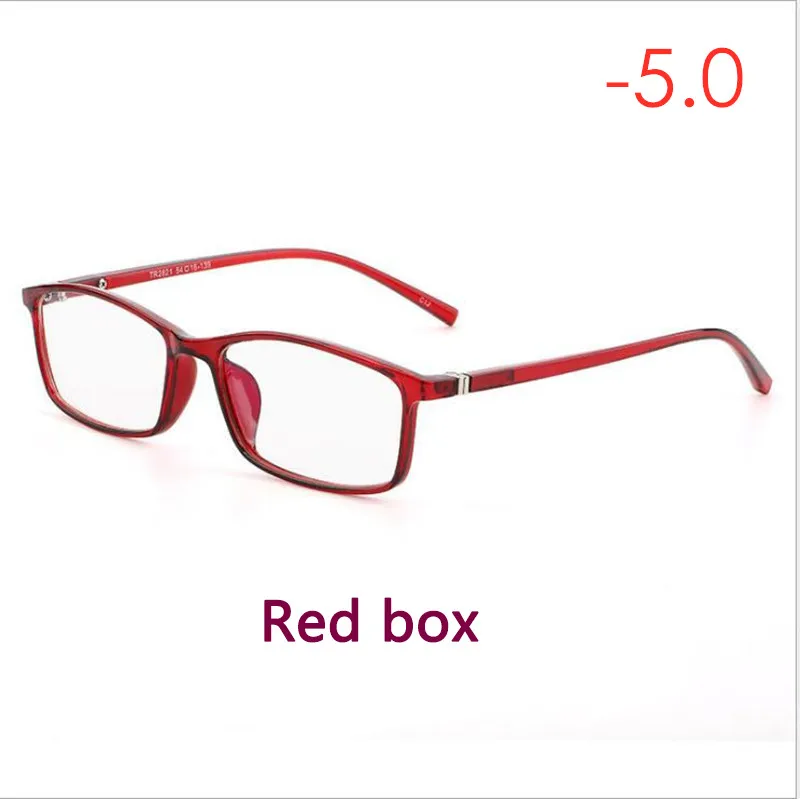 GLTREE Ультралегкая оправа для очков оптическая оправа женские очки 0-500 градусов миопическая линза nerd черные красные очки оправа G452 - Цвет оправы: G452 Red box