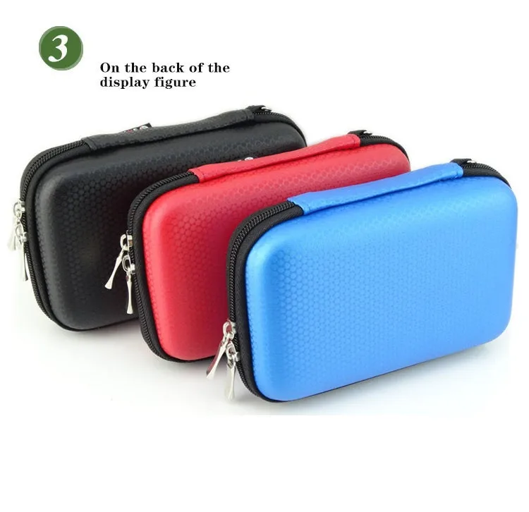 2.5 inch Cable Organizer Bag Carry Case HDD USB Flash Drive Memory Card Phone Power Bank 3DS
