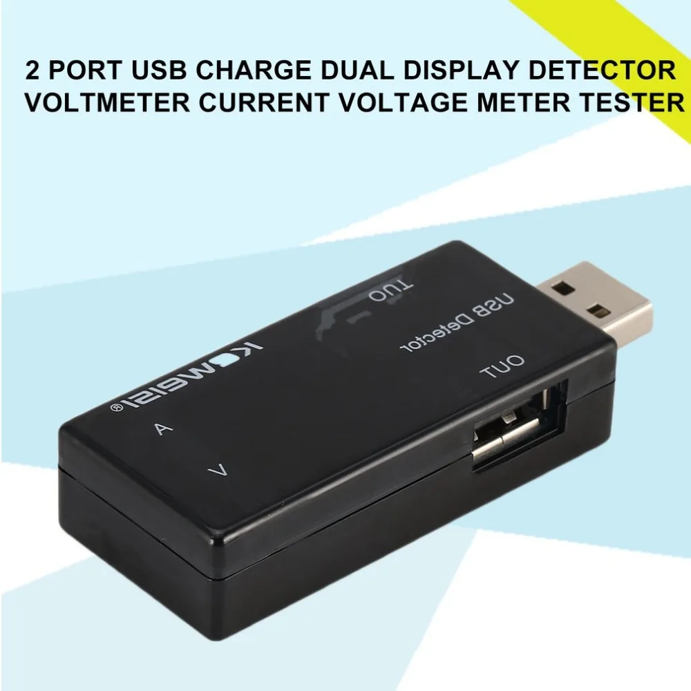 2 порта мультифункциональная USB зарядка детектор постоянного тока вольтметр Ампер Вольт измеритель напряжения тестер с двойное цифровое табло