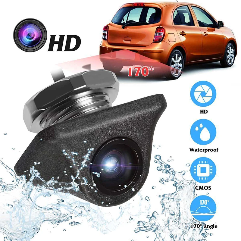 170° Wide Angle Car Backup Camera - Rear View Night Vision Parking Camera - IP68 Waterproof - 600TVL