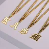 Tiny Gold Initial Letter Necklace For Women Stainless Steel A-Z Alphabet Pendant Necklace old english font necklace Bijoux Femme ► Photo 1/6