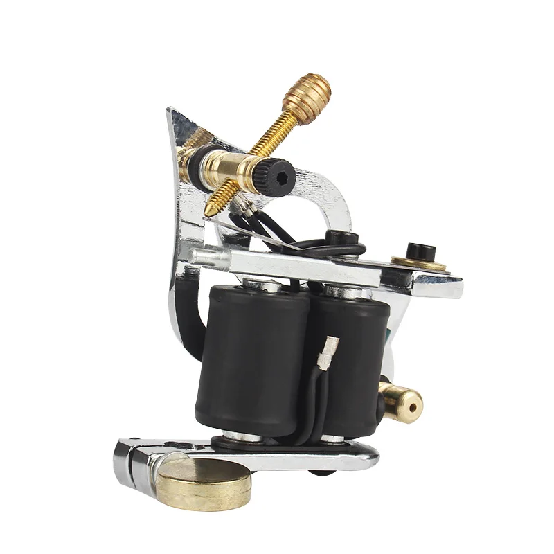Professional Coil Tattoo Machine Aluminium Alloy Frame 10 Wrap Coils Tattoo for Liner and Shader