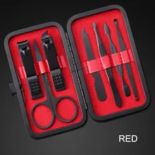 7 шт. из нержавеющей стали клиппер маникюрный педикюр комплект инструментов для маникюра с чехол для продажи