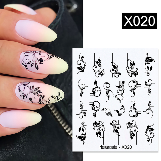 1 Sheet Nail Water Decals Transfer Lavender Spring Flower Leaves Nail Art Stickers Nail Art Manicure DIY