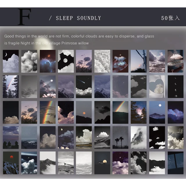 Mr.paper 6 Designs 50 Pcs/book Sky Island Series Ins Style Memo Pads Creative Handbook Stationery Office Supplies Memo Pads F