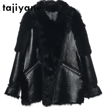 Tayyane-Chaqueta de piel auténtica para Mujer, abrigos de piel de lana Natural, chaquetas de piel de oveja auténtica para Mujer, Abrigo delgado para Mujer TN1352