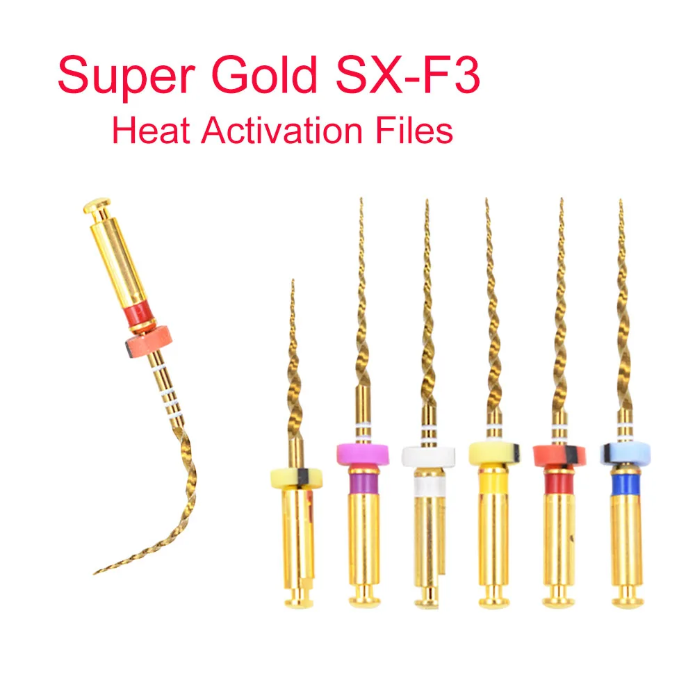 Dental Rotary Super Files Gold Files Rotary Files Niti Heat Activation Endodontic Flexible